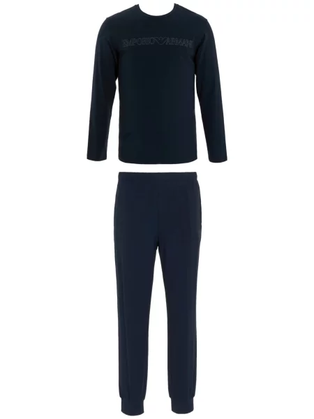 Emporio Armani Pijama lungă bleumarin