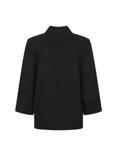 Sweter z golfem Fay wełniany do golfa czarny