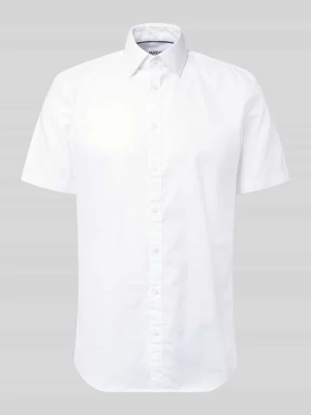 Koszula o kroju slim fit biznes z bawełny z kołnierzykiem typu kent Jake*s biały