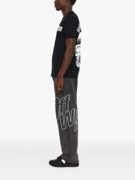 Pantaloni Off-white alb