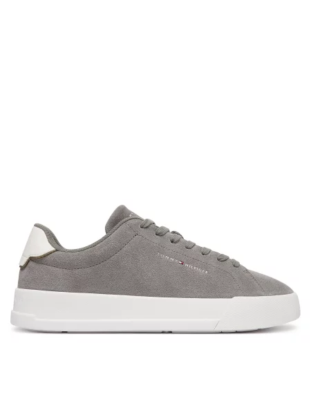 Laisvalaikio batai Tommy Hilfiger Th Court Core Suede Pilka balta