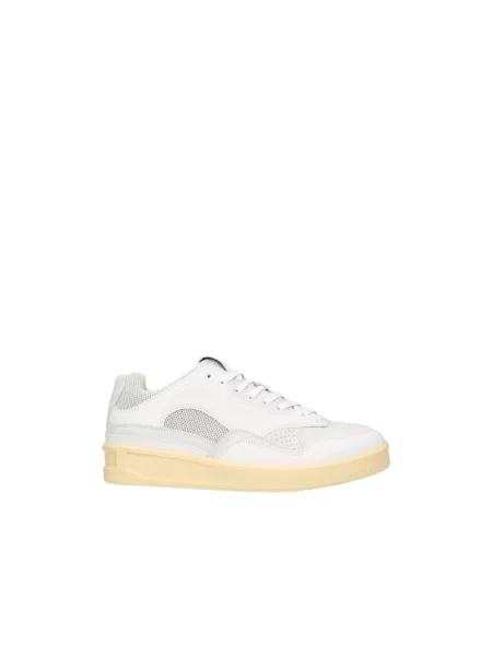 Sneakersy Jil Sander z logo białe