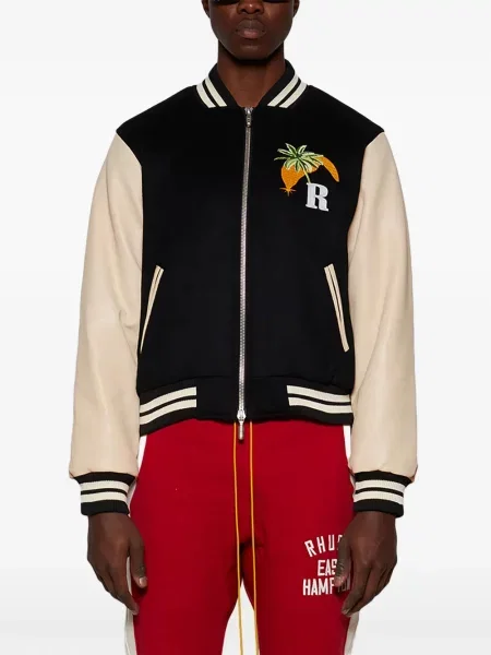 Bomber bunda Rhude s výšivkou černá