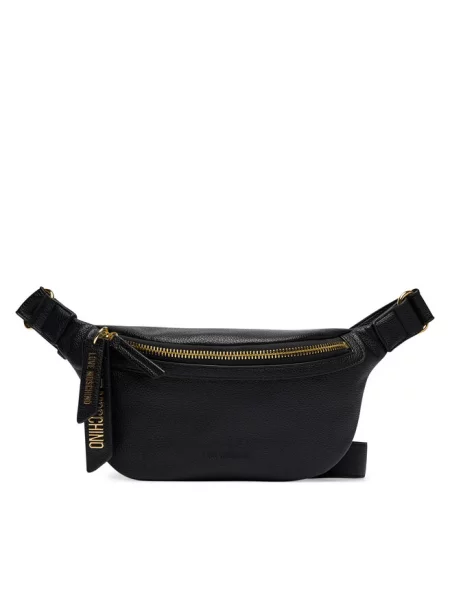 Love Moschino nerka z imitacji skóry czarna
