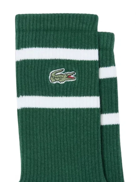 Чорапи Lacoste бродирани зелено