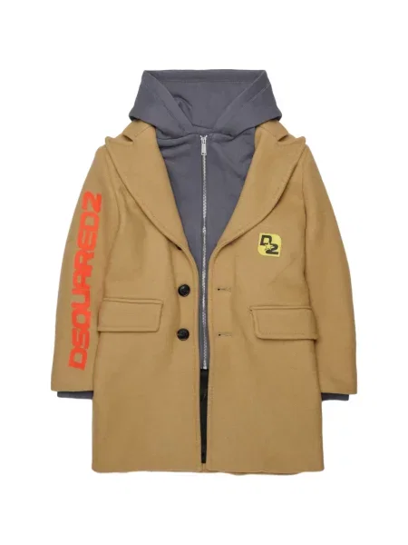 Dětské kabát Dsquared2 hnědý