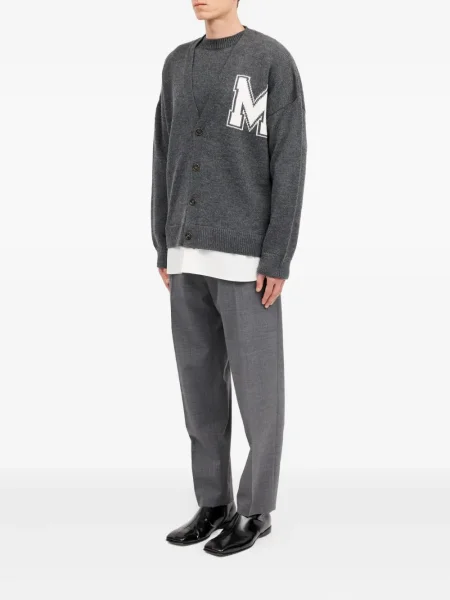 Жилетка Mm6 Maison Margiela с V-образно деколте сиво