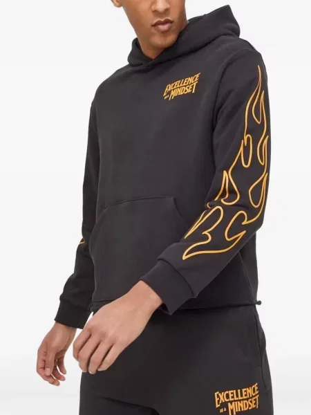 Hanorac cu glugă Puma cu imagine negru