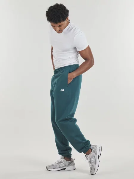 Fleecová fleecová mikina New Balance zelená