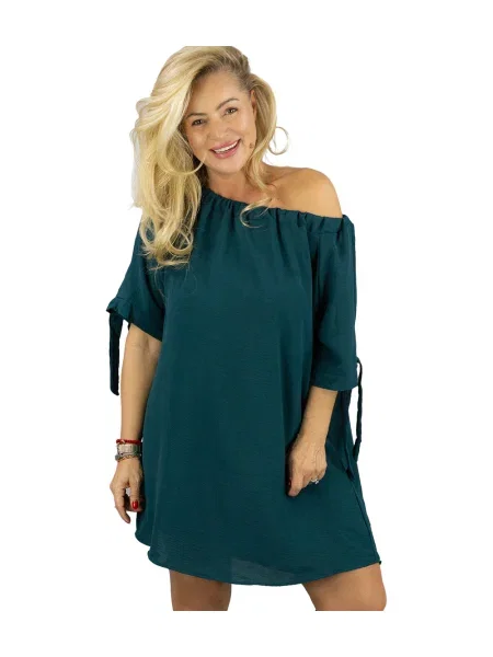 Obleka mini obleka Pri zelena