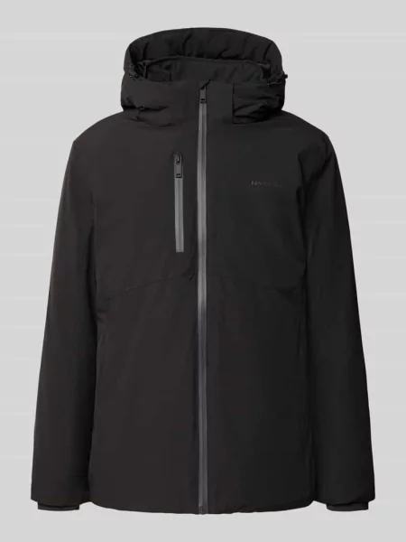 Kurtka o kroju regular fit z nadrukiem z logo Lindbergh czarna