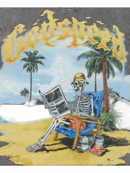 Tricou Godspeed cu imagine gri