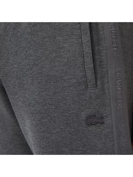 Lacoste Spodnie Dresowe Relaxed Fit Ciemnoszare szary