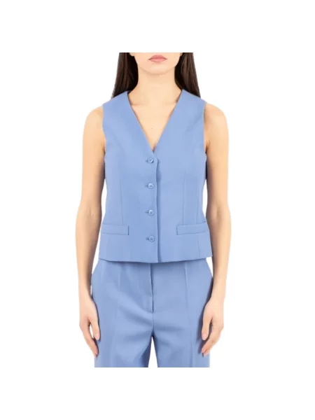 Kamizelka Max Mara Studio wełniana niebieska