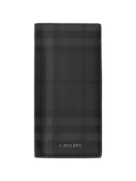 Portofel Burberry în carouri gri