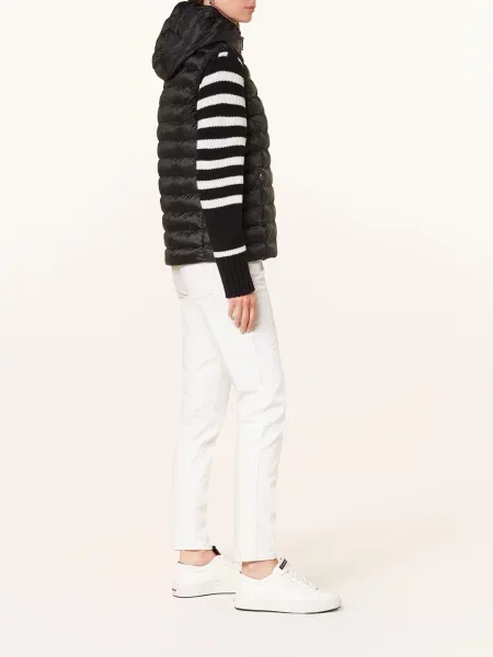 Tommy Hilfiger Kamizelka Pikowana Z Odpinanym Kapturem schwarz czarna