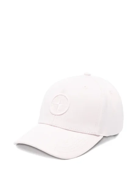 Czapka z daszkiem dziecięca Stone Island różowa
