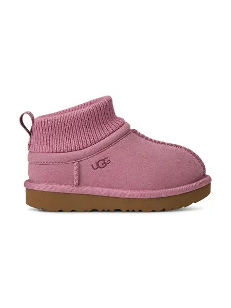 UGG снігові чоботи зимові дитячі замшеві CLASSIC ULTRA STRETCH CUFF