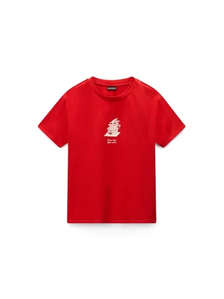 NAPAPIJRI Tricou S-ANTIMONY SS W deschis / roșu orange bej