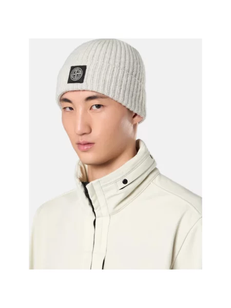 Czapka Stone Island z kamieniami szara