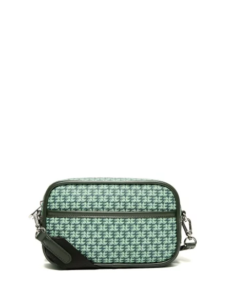 Bershka Geantă de umăr verde deschis / verde închis alb
