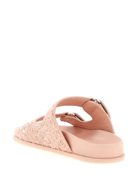 Sandale Jimmy Choo cu perle din tweed roz