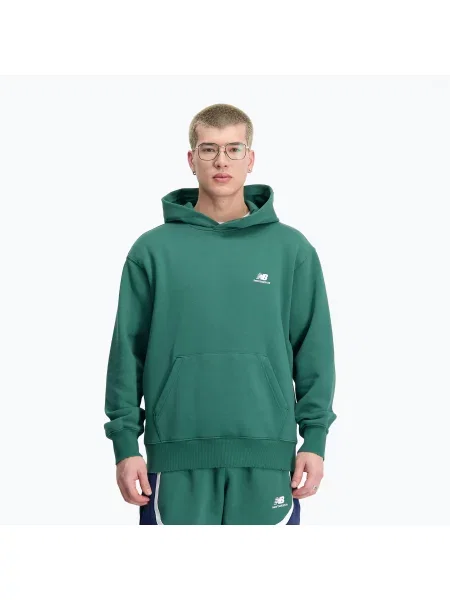 Mikina New Balance Hoops Fleece Hoodie team forest green zelená