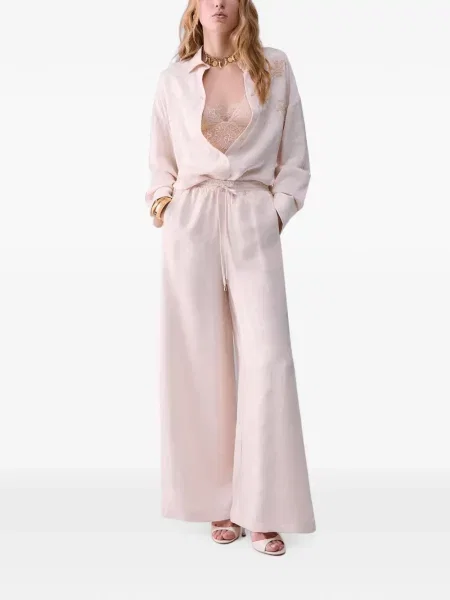 Pantaloni Liu Jo din jacard roz