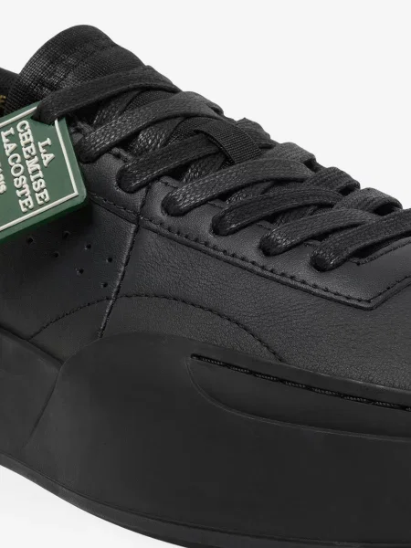 Кожаные кроссовки Lacoste черные