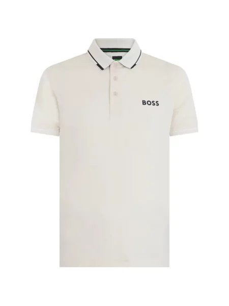 Scurt tricou polo Boss cu imagine