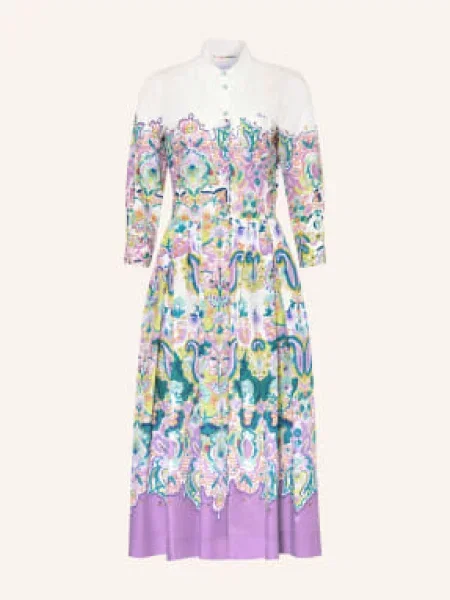 Sara Roka Sukienka Koszulowa Nidina Z Rękawami weiss biała