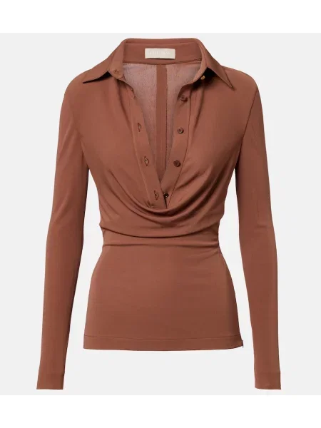 Top Elie Saab din jerseu maro