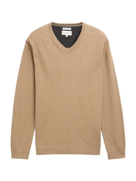 TOM TAILOR Pulover svetlo rjava