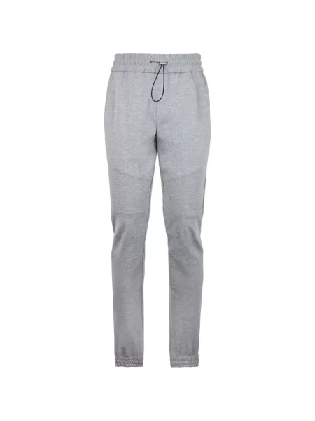 Pantaloni Philipp Plein din fleece alergare gri