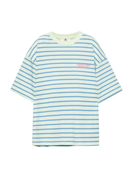 Pull&Bear Tricou PACIFIC albastru regal / roz / murdar alb