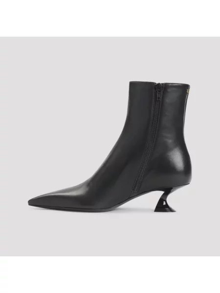 Buty do kostki Lanvin skórzane czarne