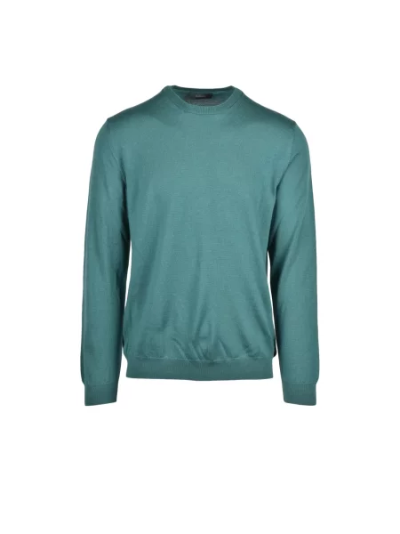 Sweter Zanone wełniany zielony