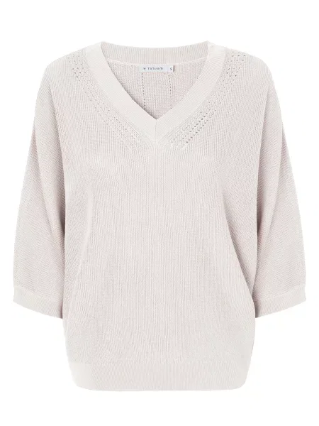 TATUUM Pulover murdar alb