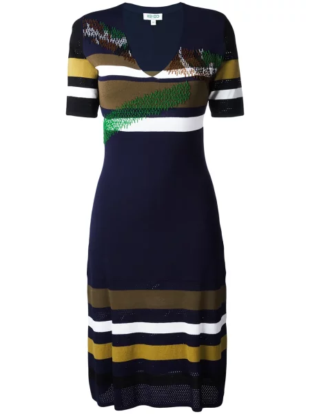 Rochie Kenzo cu dungi albastru