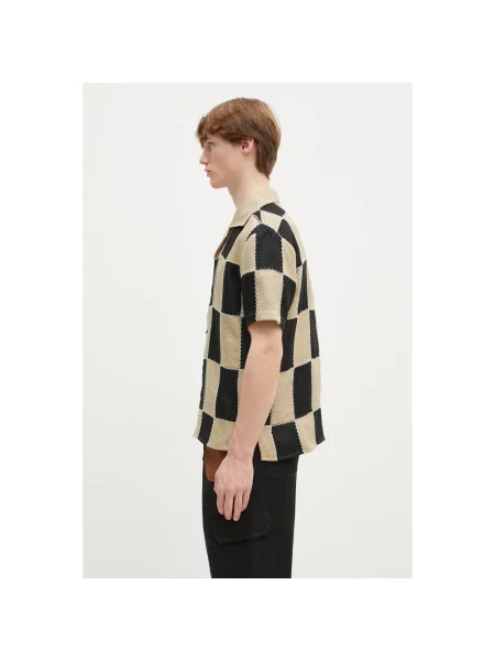 Andersson Bell koszula Patchwork Open Collar regular beżowy
