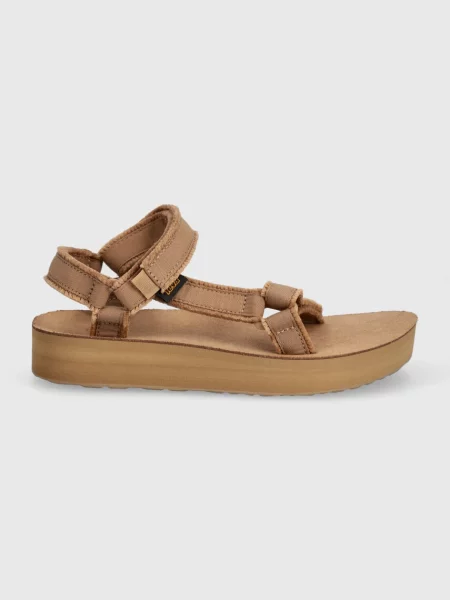 Сандалі Teva Midform Universal Canvas на платформі коричневий