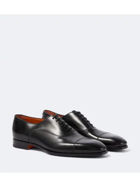 Oxford Santoni din piele negru