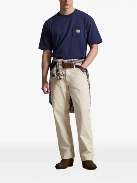 Кожени чорапи Polo Ralph Lauren с отворена пета с пейсли десен бяло