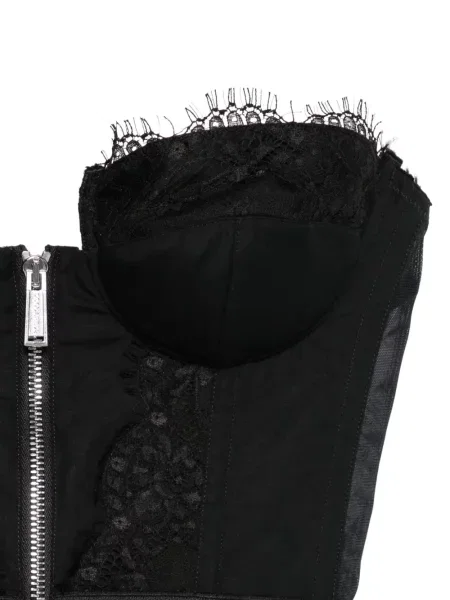 Top Dsquared2 din dantelă negru
