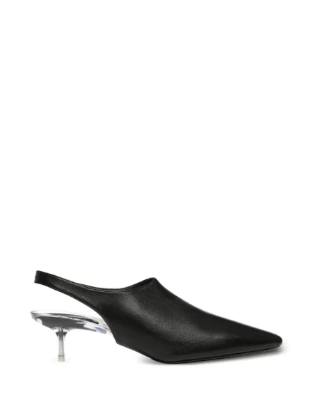 Pantofi cu toc Courreges slingback negru