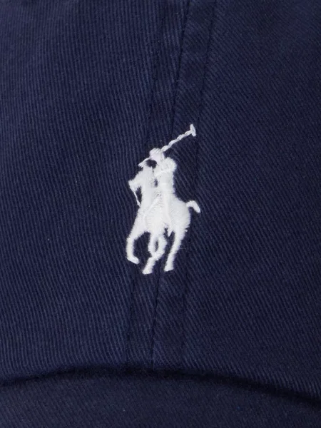 Șapcă Polo Ralph Lauren de mătase cu dungi cu cataramă albastru