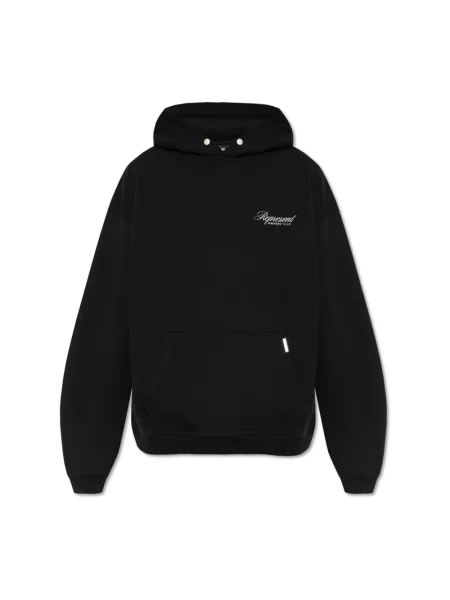 Lniana bluza z kapturem Represent czarna