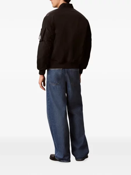 Geacă bomber Calvin Klein cu autograf negru