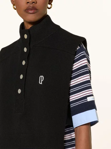 Claudie Pierlot Bezrękawnik Mimu schwarz czarna