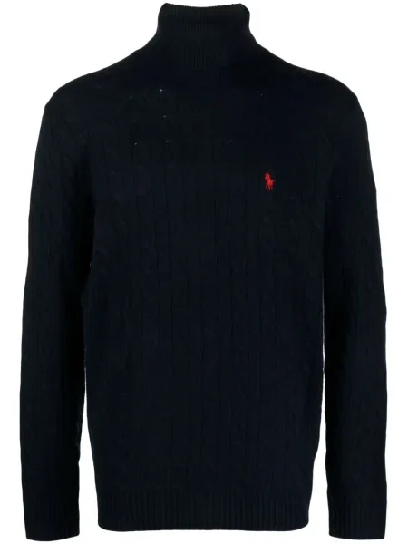 Sweter Polo Ralph Lauren wełniany niebieski
